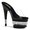 ADORE-701LN Plateau Pantoletten Transparent/Schwarz von Pleaser