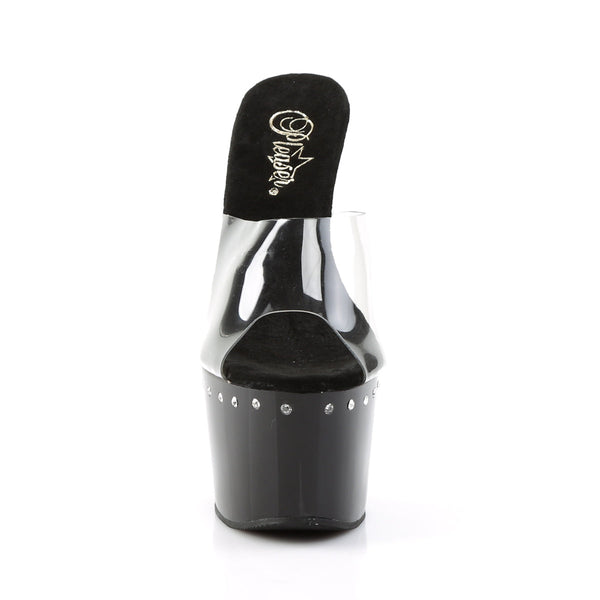 ADORE-701LS Plateau Pantoletten - Schwarz von Pleaser – Ansicht 2