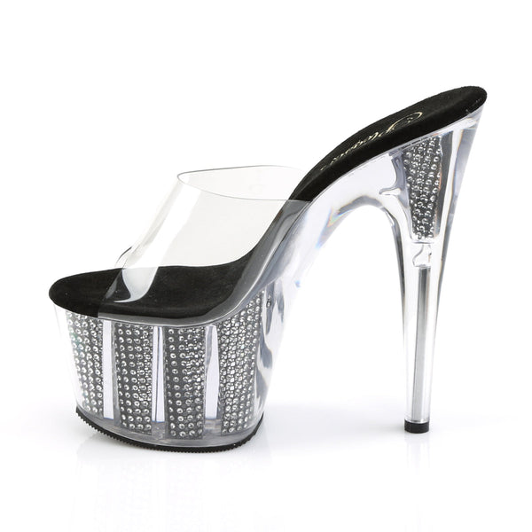 ADORE-701SRS Plateau Pantoletten - Schwarz von Pleaser – Ansicht 3