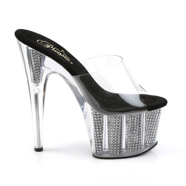 ADORE-701SRS Plateau Pantoletten - Schwarz von Pleaser – Ansicht 5