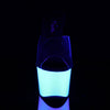 ADORE-701UV Plateau Pantoletten - Neon Weiß UV von Pleaser – Ansicht 2