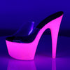 ADORE-701UVG Plateau Pantoletten Neon Pink UV von Pleaser – Ansicht 3