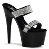 ADORE-702-2 Plateau Pantoletten von Lack Schwarz | Pleaser