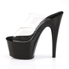 ADORE-702 Plateau Pantoletten - Transparent von Pleaser – Ansicht 3