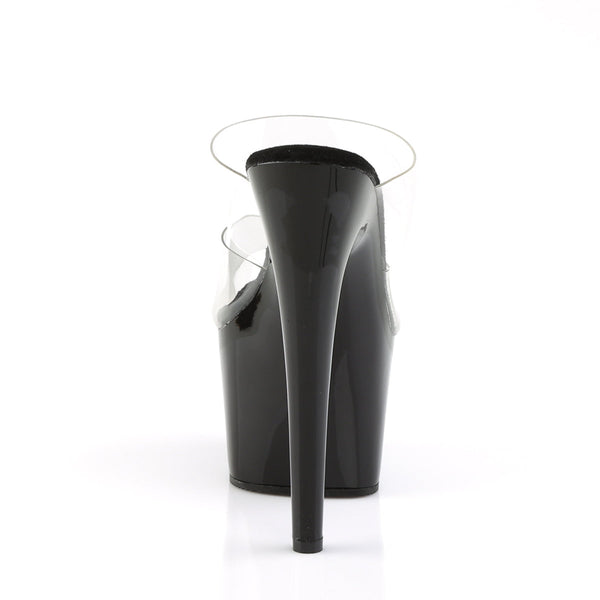 ADORE-702 Plateau Pantoletten - Transparent von Pleaser – Ansicht 4