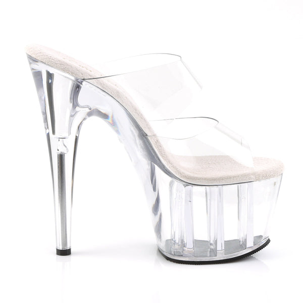 ADORE-702 Plateau Pantoletten transparent von Pleaser – Ansicht 5