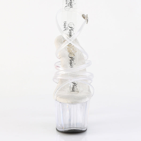 ADORE-706 Plateau Sandaletten Transparent von Pleaser – Ansicht 2