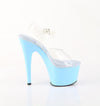 ADORE-708 Plateau Sandaletten Hell Blau Lack von Pleaser – Ansicht 5