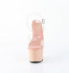 ADORE-708 Plateau Sandaletten Beige Lack von Pleaser – Ansicht 2