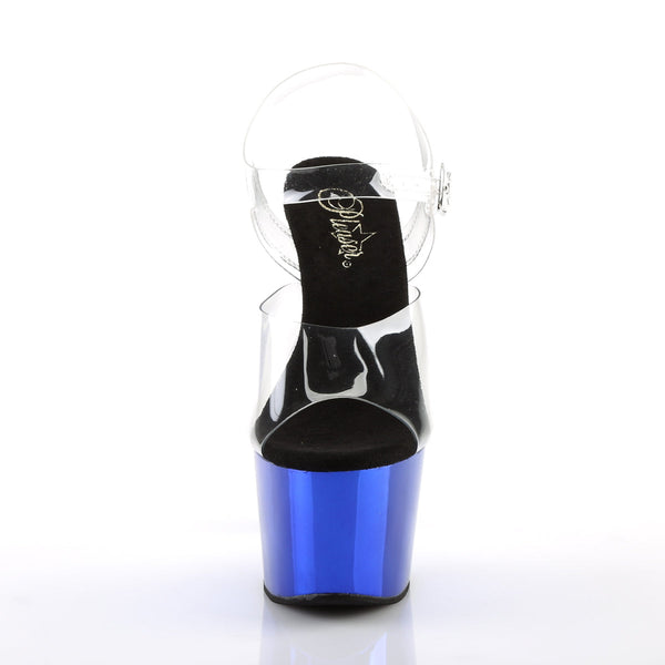 ADORE-708 Plateau Sandaletten Blau von Pleaser – Ansicht 2
