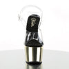 ADORE-708 Plateau Sandaletten Transparent/Gold von Pleaser – Ansicht 2