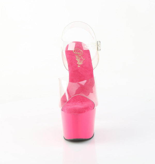 ADORE-708 Plateau Sandaletten Pink Lack von Pleaser – Ansicht 2