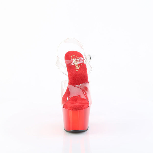 ADORE-708 Sandalette Plateauschuhe Rot von Pleaser – Ansicht 2