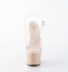 ADORE-708 Plateau Sandaletten Beige Lack von Pleaser – Ansicht 2