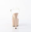 ADORE-708 Plateau Sandaletten Beige Lack von Pleaser – Ansicht 4