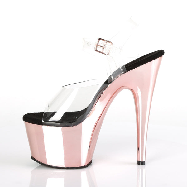 ADORE-708 Plateau Sandaletten Rose Gold von Pleaser – Ansicht 3