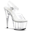 ADORE-708 Plateau Sandaletten Transparent von Pleaser