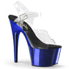 ADORE-708 Plateau Sandaletten Blau von Pleaser