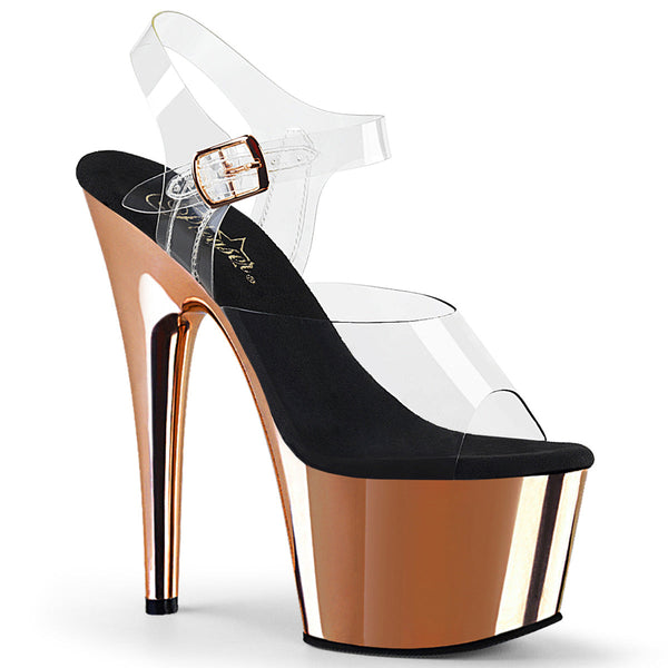 ADORE-708 Plateau Sandaletten Rose Gold von Pleaser