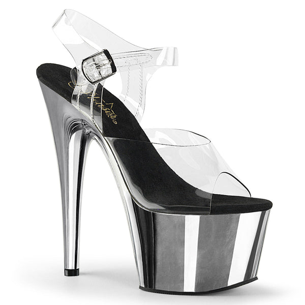 ADORE-708 Plateau Sandaletten Silber von Pleaser