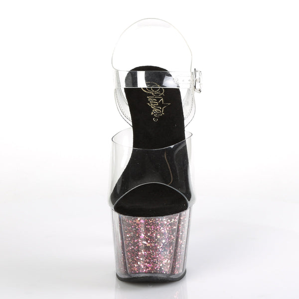 ADORE-708CG Plateau Sandaletten - Pink von Pleaser – Ansicht 2