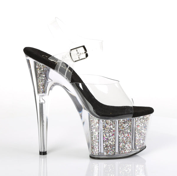 ADORE-708CG Plateau Sandaletten Silber von Pleaser – Ansicht 5