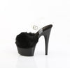 ADORE-708FUR Sandalette Plateauschuhe Schwarz von Pleaser – Ansicht 3