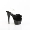 ADORE-708FUR Sandalette Plateauschuhe Schwarz von Pleaser – Ansicht 5