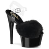 ADORE-708FUR Sandalette Plateauschuhe Schwarz von Pleaser
