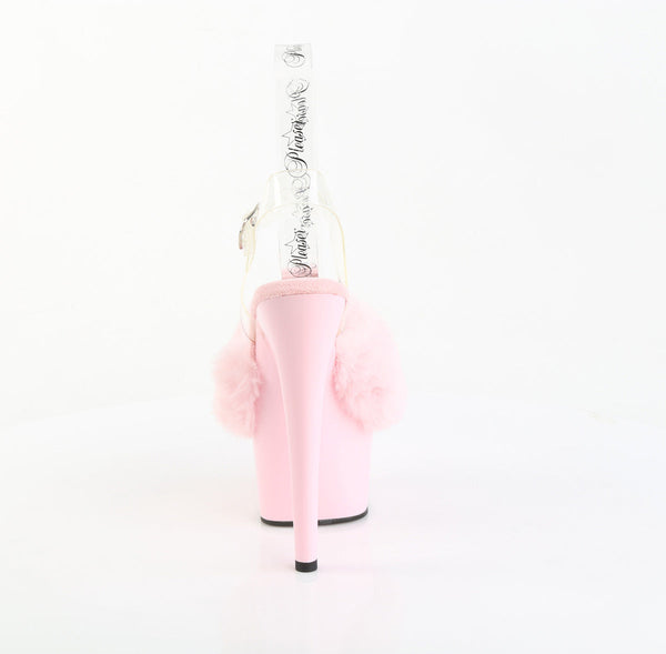 ADORE-708FUR Sandalette Plateauschue Rosa von Pleaser – Ansicht 4