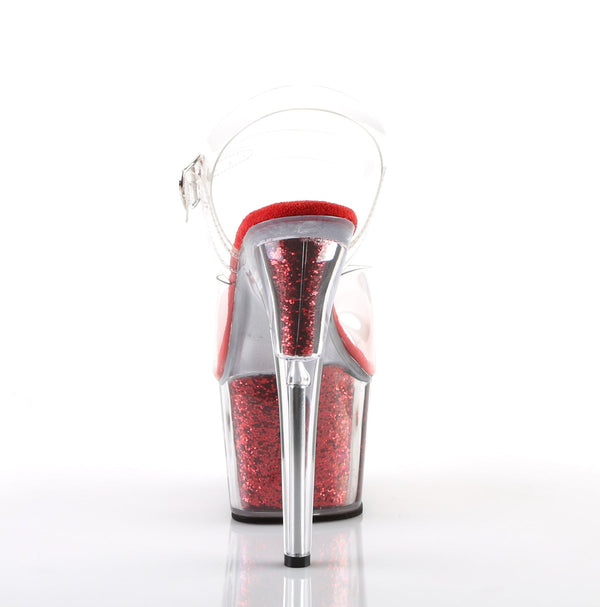 ADORE-708G Plateau Sandaletten - Rot von Pleaser – Ansicht 4