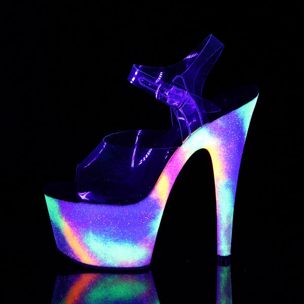 ADORE-708GXY Plateau Sandaletten Mehrfarbig UV von Pleaser – Ansicht 3