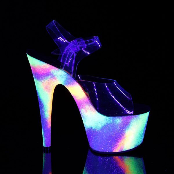 ADORE-708GXY Plateau Sandaletten Mehrfarbig UV von Pleaser – Ansicht 5