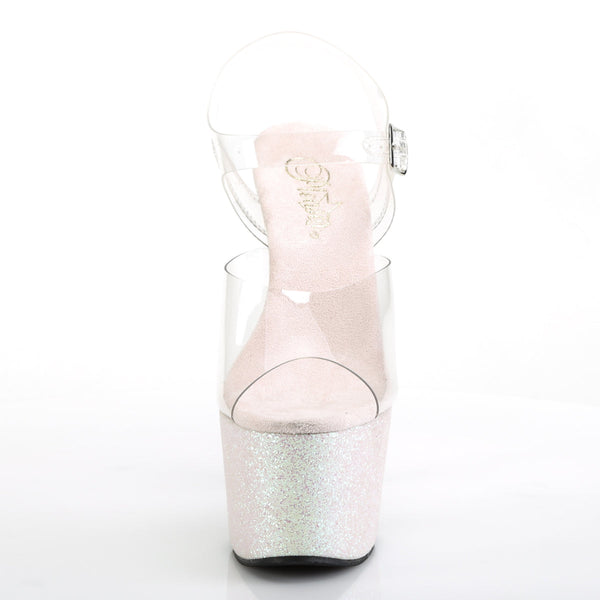 ADORE-708HMG Plateau Sandaletten Opal Rosa von Pleaser – Ansicht 2