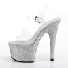 ADORE-708HMG Plateau Sandaletten Silber von Pleaser – Ansicht 3