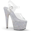 ADORE-708HMG Plateau Sandaletten Silber von Pleaser