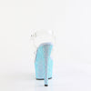 ADORE-708LG Plateau Sandaletten Baby Blau Glitzer von Pleaser – Ansicht 4