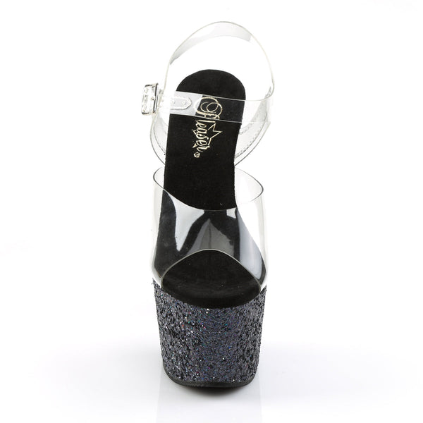 ADORE-708LG Plateau Sandaletten - Schwarz von Pleaser – Ansicht 2