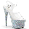 ADORE-708LG Plateau Sandaletten Silber von Pleaser