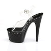 ADORE-708LS Plateau Sandaletten Transparent/Schwarz von Pleaser – Ansicht 3
