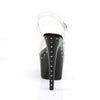 ADORE-708LS Plateau Sandaletten Transparent/Schwarz von Pleaser – Ansicht 4