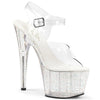 ADORE-708MG Plateau Sandaletten klar von Pleaser