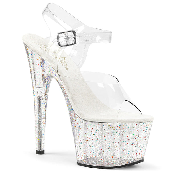 ADORE-708MG Plateau Sandaletten klar von Pleaser