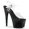 ADORE-708MG Plateau Sandaletten Schwarz | Pleaser