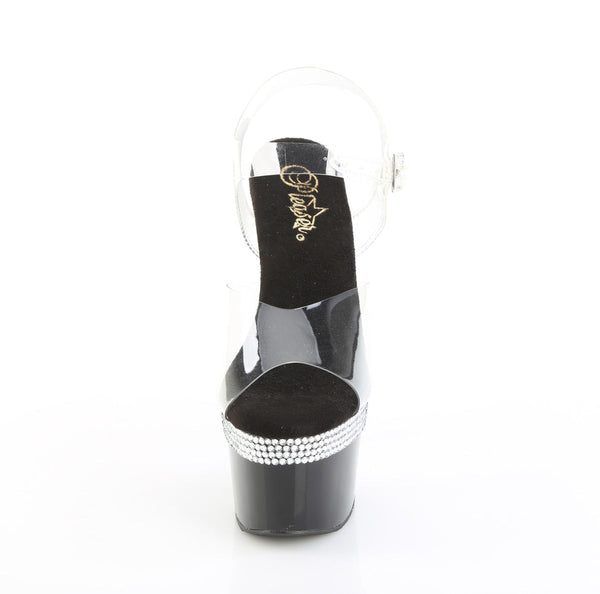 ADORE-708MLS Sandalette Plateauschuhe Schwarz von Pleaser – Ansicht 2