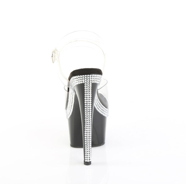 ADORE-708MLS Sandalette Plateauschuhe Schwarz von Pleaser – Ansicht 4