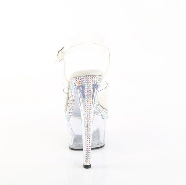 ADORE-708MLS Sandalette Plateauschuhe Transparent von Pleaser – Ansicht 4