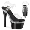 ADORE-708MLS Sandalette Plateauschuhe Schwarz von Pleaser