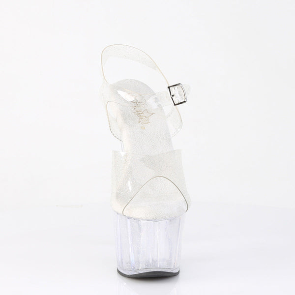 ADORE-708MMG Plateau Sandaletten Transparent von Pleaser – Ansicht 2