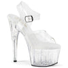 ADORE-708MMG Plateau Sandaletten Transparent von Pleaser